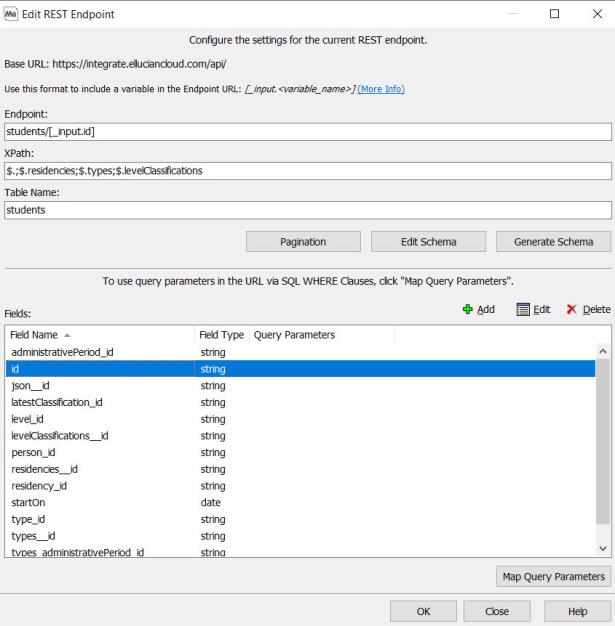 Input varibales have to exist in the schema. 